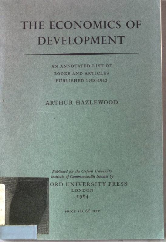 The economics of development: annotated list
