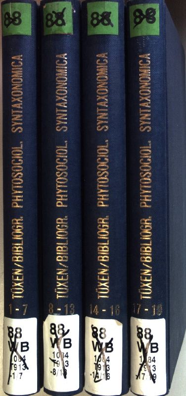 Bibliographia Phytosociologica Syntaxonomica: Lfg.: 1 - 19 (gebunden in 4 Bänden)