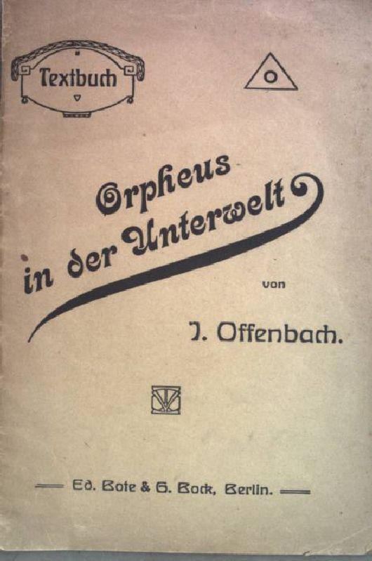 Orpheus in der Unterwelt: burleske Oper in zwei Akten