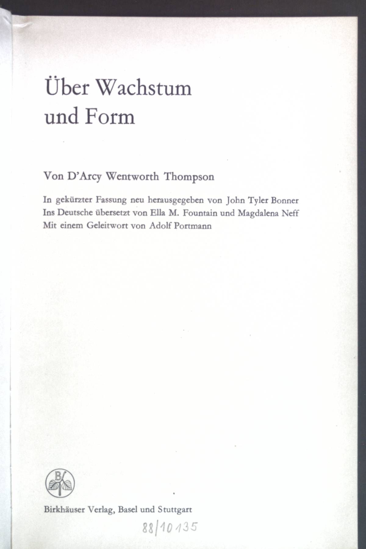 Über Wachstum und Form