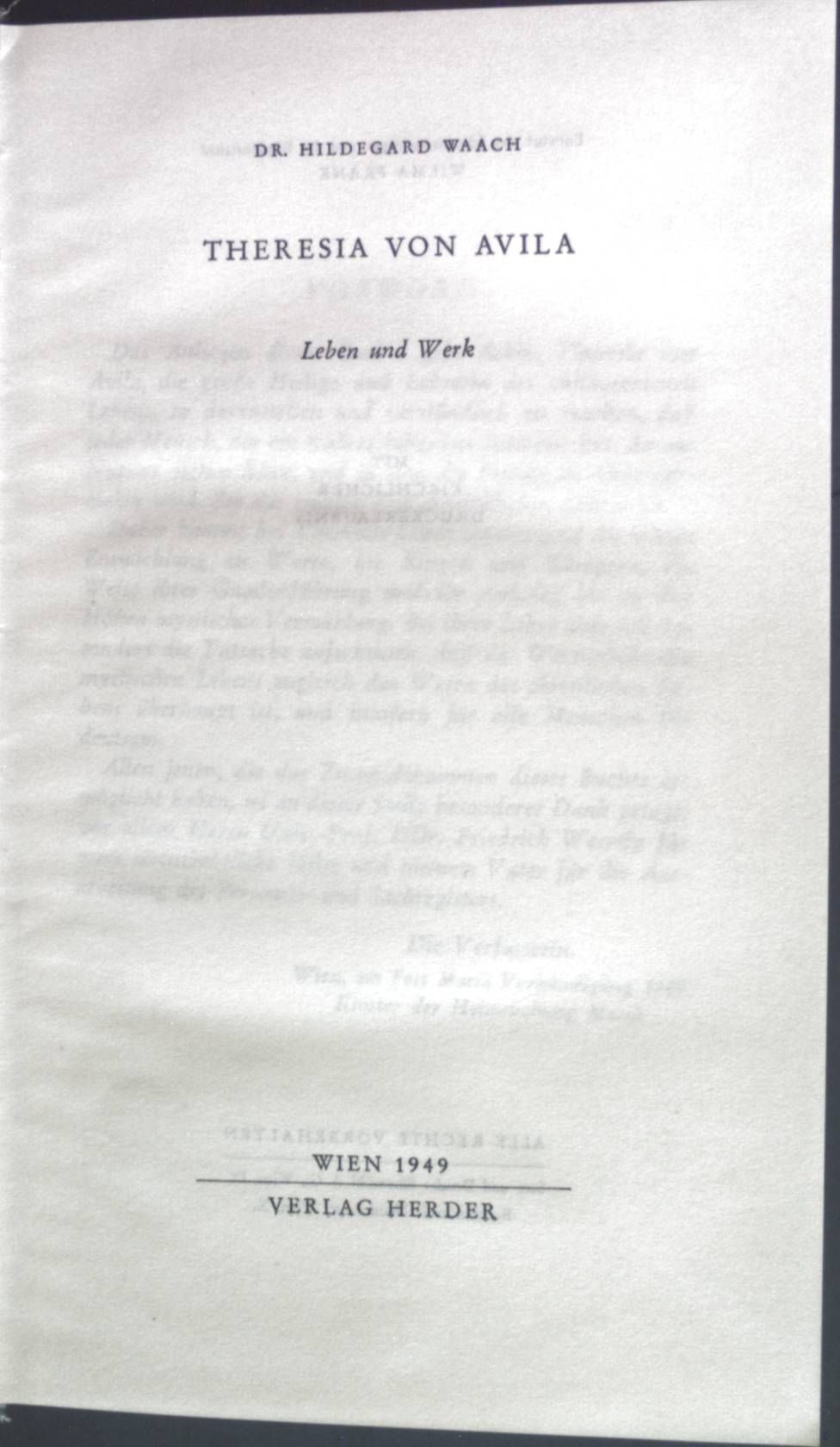 Theresia von Avila: Leben und Werk