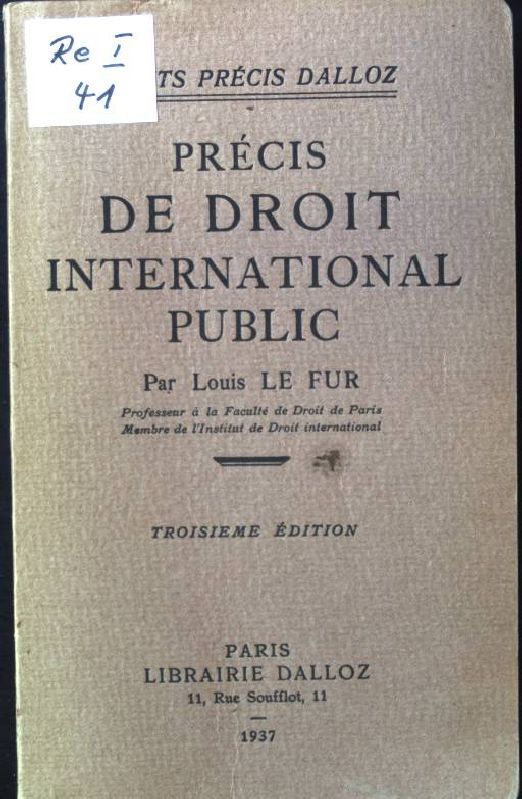 Precis de Droit International Public