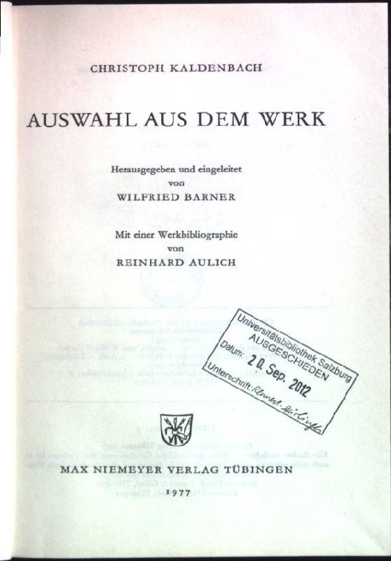 Auswahl aus dem Werk