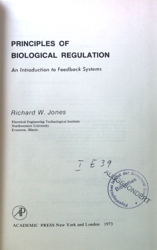 Principles of Biological Regulation: Introduction to Feedback Systems