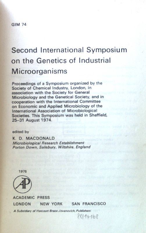 Genetics of Industrial Microorganisms