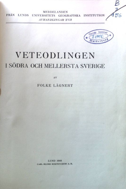 Veteodlingen i Södra och Mellersta Sverige