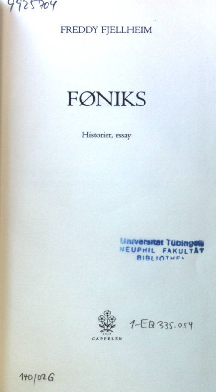 Foniks - Historier, essay