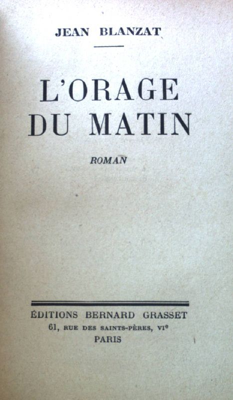 L'Orage du Matin