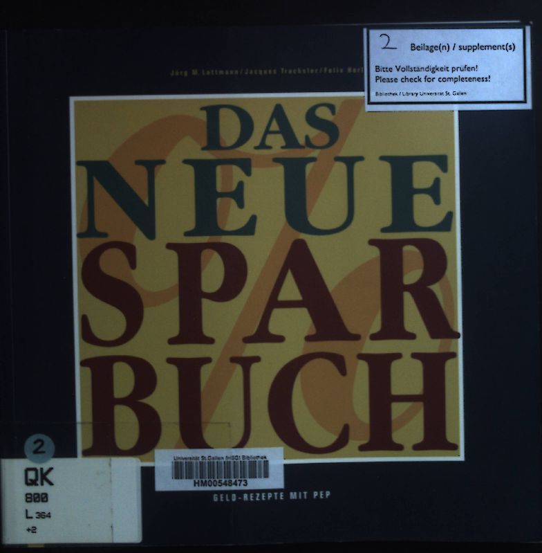 Das neue Sparbuch
