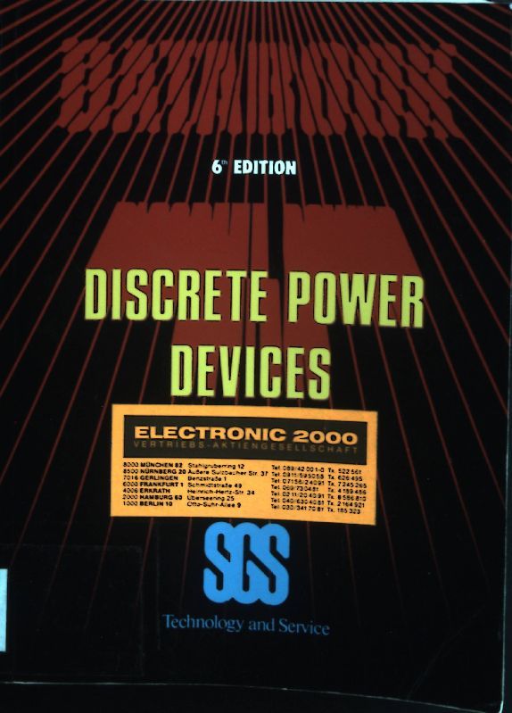 Databook: Discrete Power Devices 6th Edition Isueed October 1984