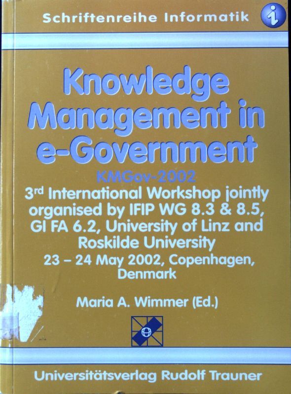 Knowledge Management in e-Government. KMGov-2002