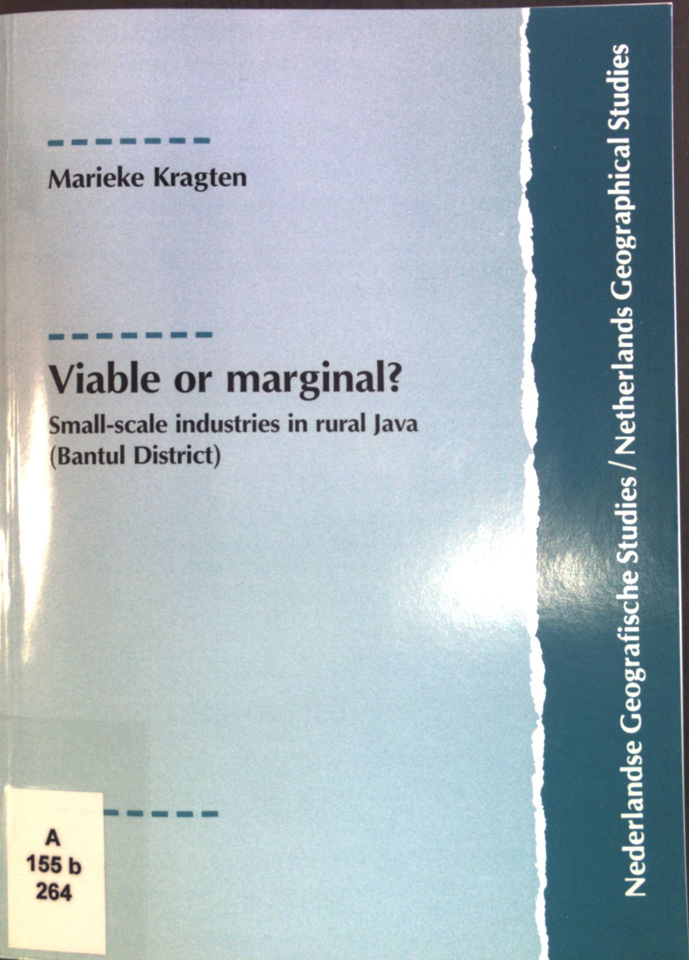 Viable or marginal? Small-scale industries in rural Java (Bantul District)