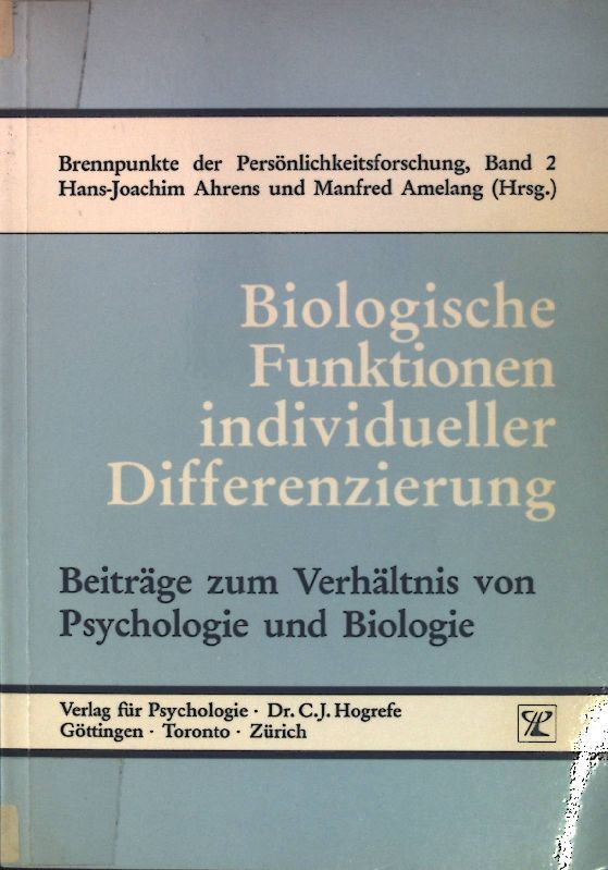 Biologische Funktionen individueller Differenzierung