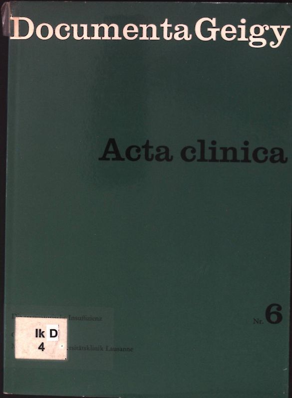Die respiratorische Insuffizienz: Pathophysiologie, Klinik und Therapie