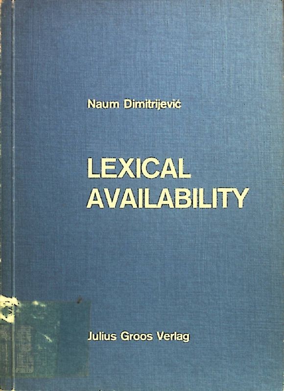 Lexical Availability