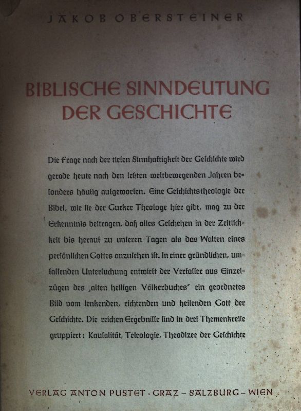 Biblische Sinndeutung der Geschichte