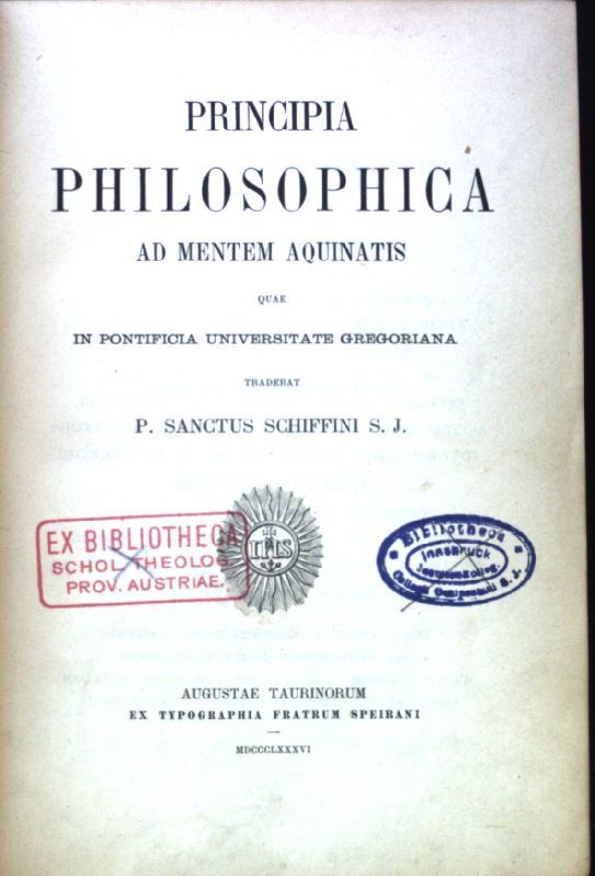 Principia Philosophica ad mentem Aquinatis