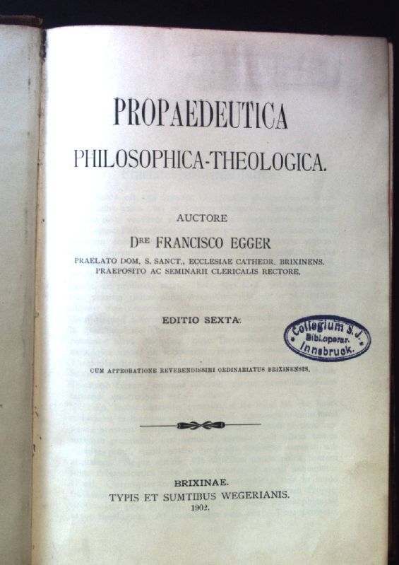 Propaedeutica Philosophica-Theologica