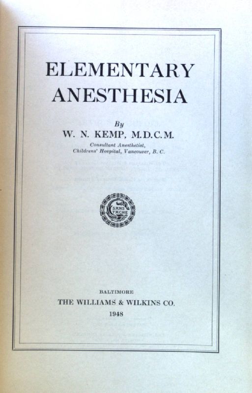 Elementary Anesthesia