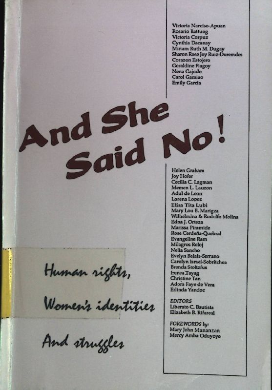 And She said No! Human Rights, Women's Identities and Struggles