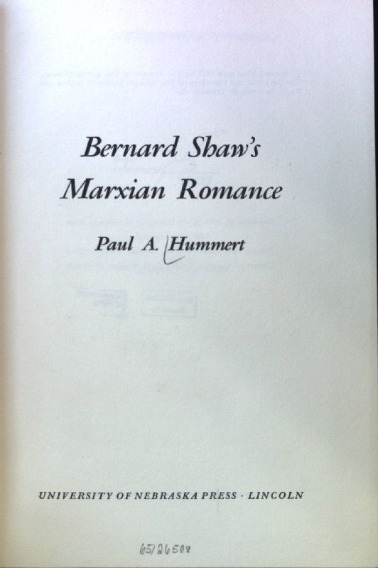 Bernard Shaws Marxian Romance
