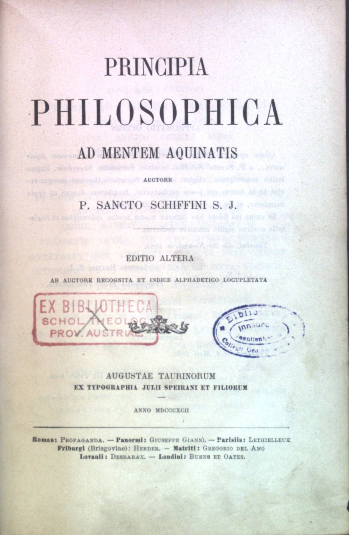 Principia Philosophica ad mentem Aquinatis