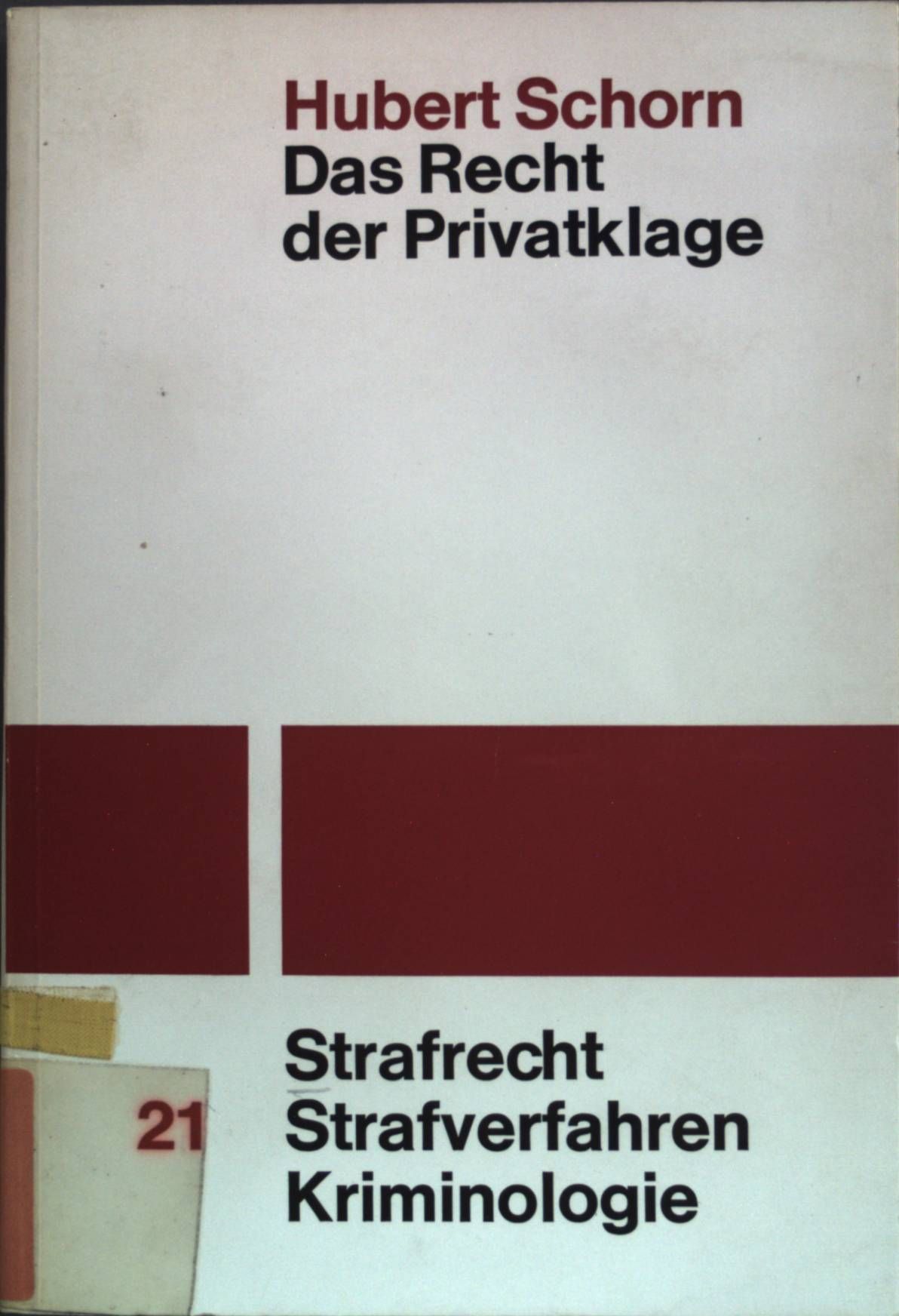 Das Recht der Privatklage