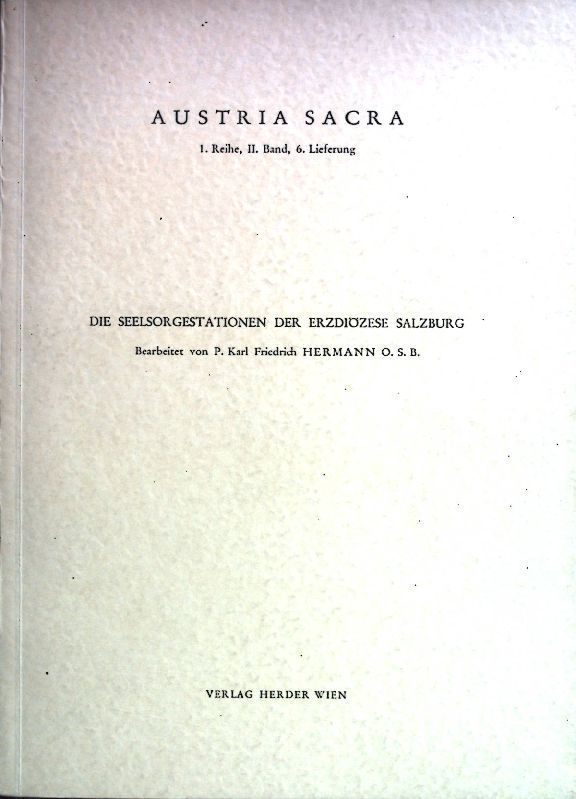 Die Seelsorgestationen der Erzdiözese Salzburg