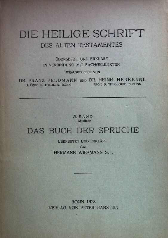 Das Buch der Sprüche