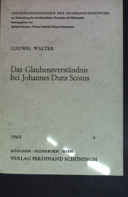 Das Glaubensverständnis bei Johannes Duns Scotus