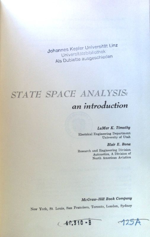 State Space Analysis: An Introduction