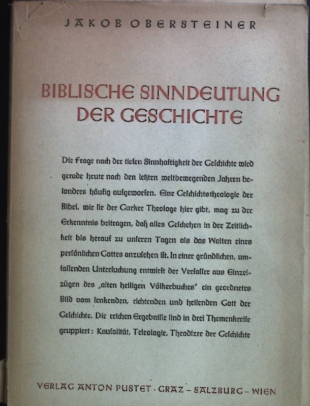Biblische Sinndeutung der Geschichte