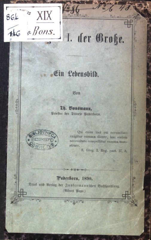 Gregor I. der Große. Ein Lebensbild