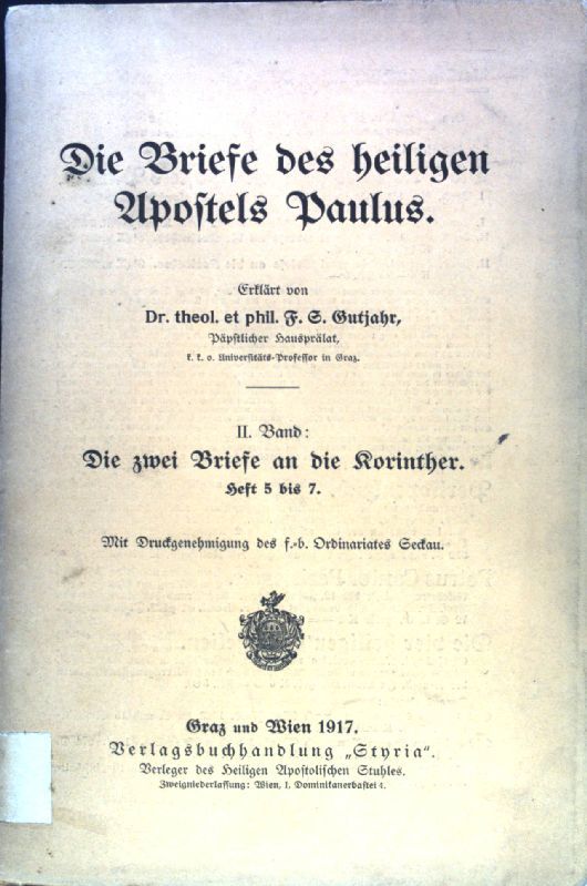 Die zwei Briefe an die Korinther