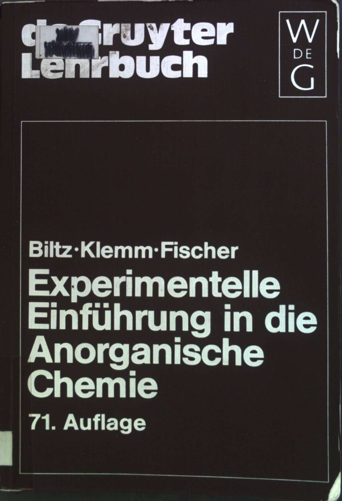 Experimentelle Einführung in die anorganische Chemie