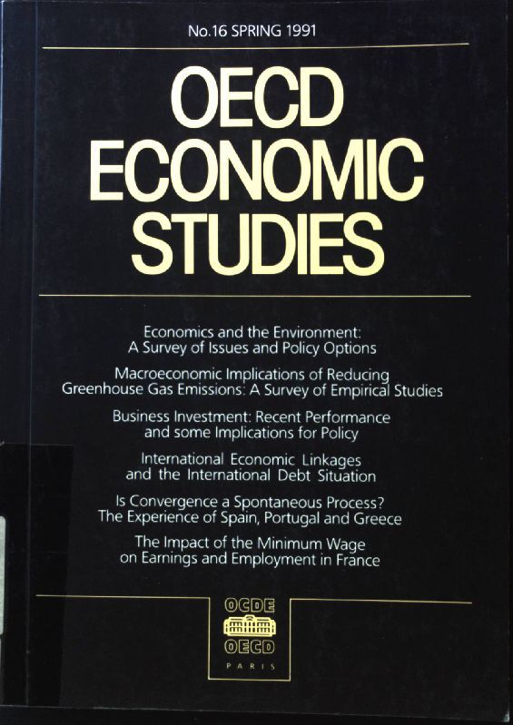 Economics and the Environment: A Survey of Issues and Policy Options. - in: OECD Economic Studies
