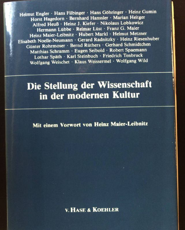 Die Stellung der Wissenschaft in der modernen Kultur