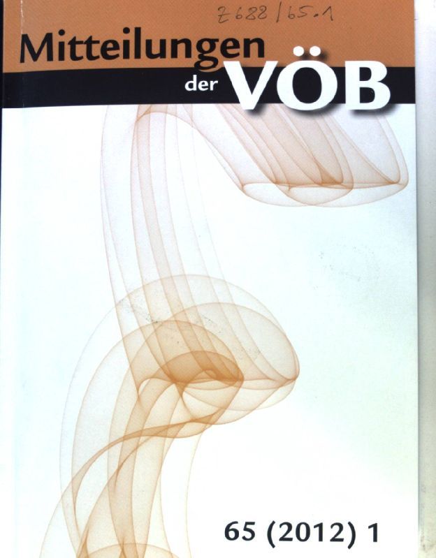 Einleitung zum Themenschwerpunkt NS-Provenienzforschung - Aktuelle Entwicklungen in den NS-Provenienzforschungsprojekten. - in: Mitteilungen der VÖB