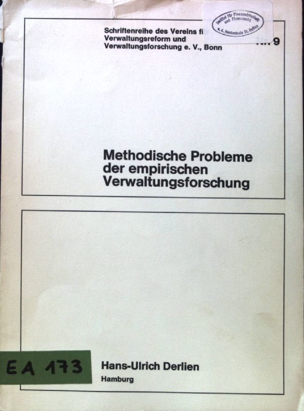 Methodische Probleme der empirischen Verwaltungsforschung