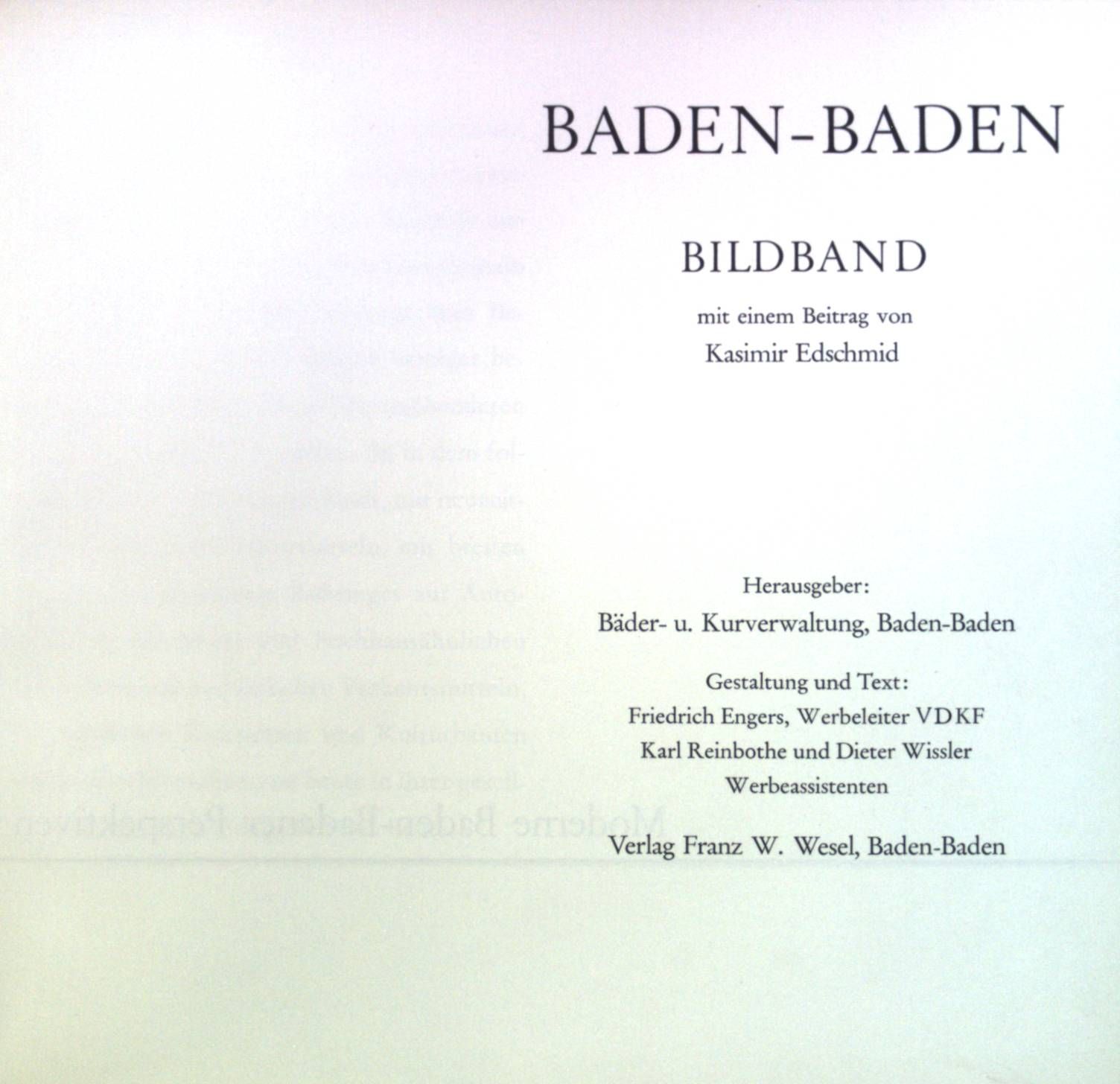 Baden-Baden : Bildband