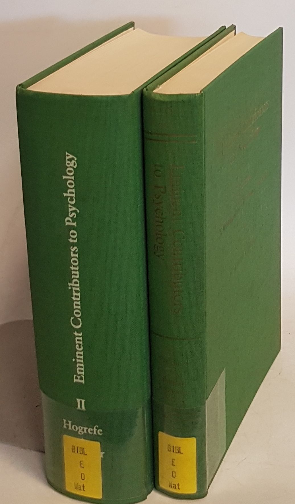 Eminent Contributors to Psychology (2 vols.set/ 2 Bände KOMPLETT) - Vol.I: A Bibliography of Primary References/ Vol.II: A Bibliography of Secondary References