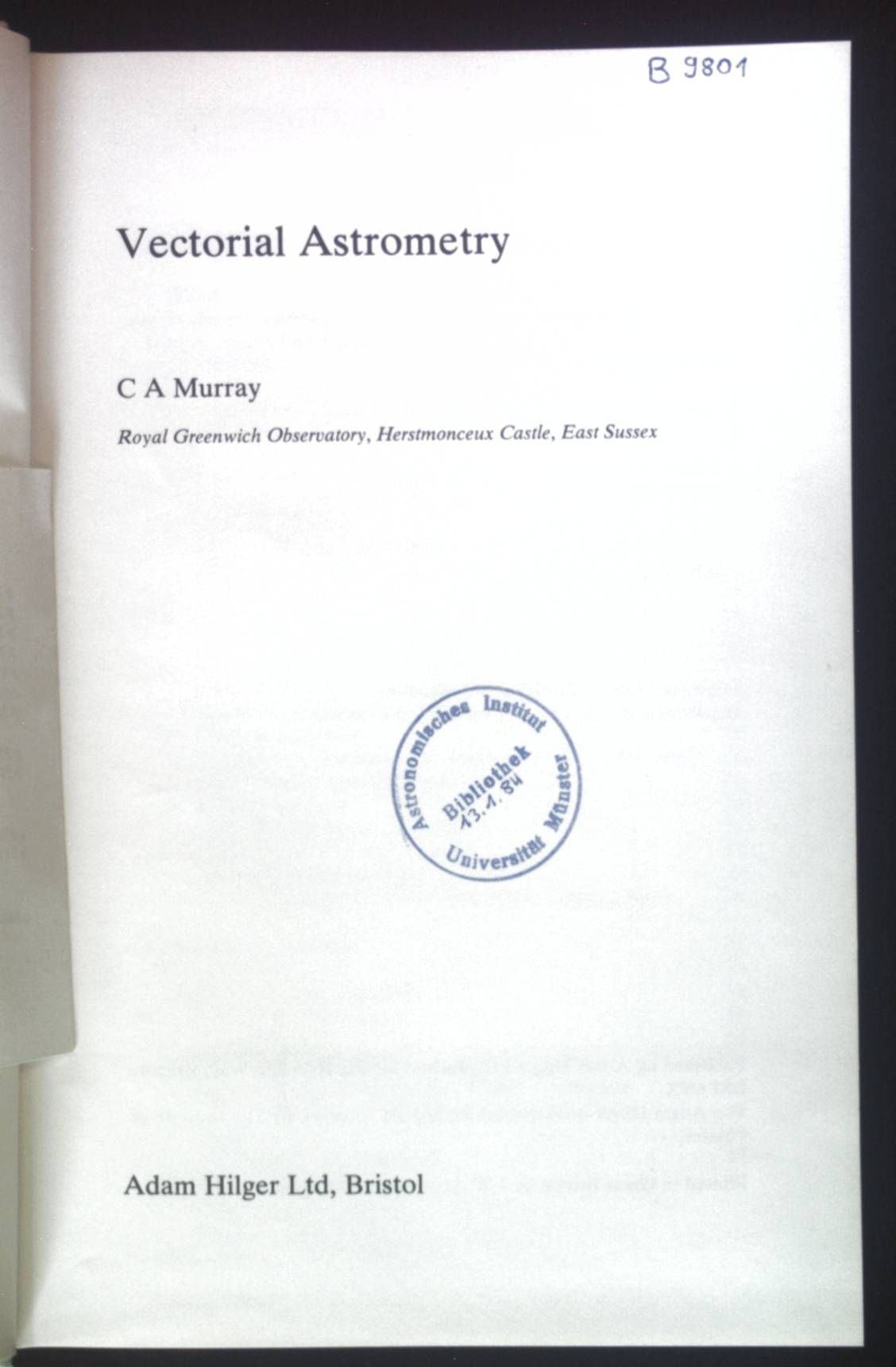 Vectorial Astrometry