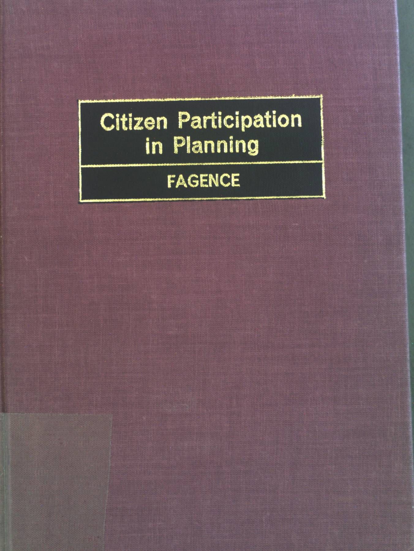 Citizen Participation in Planning