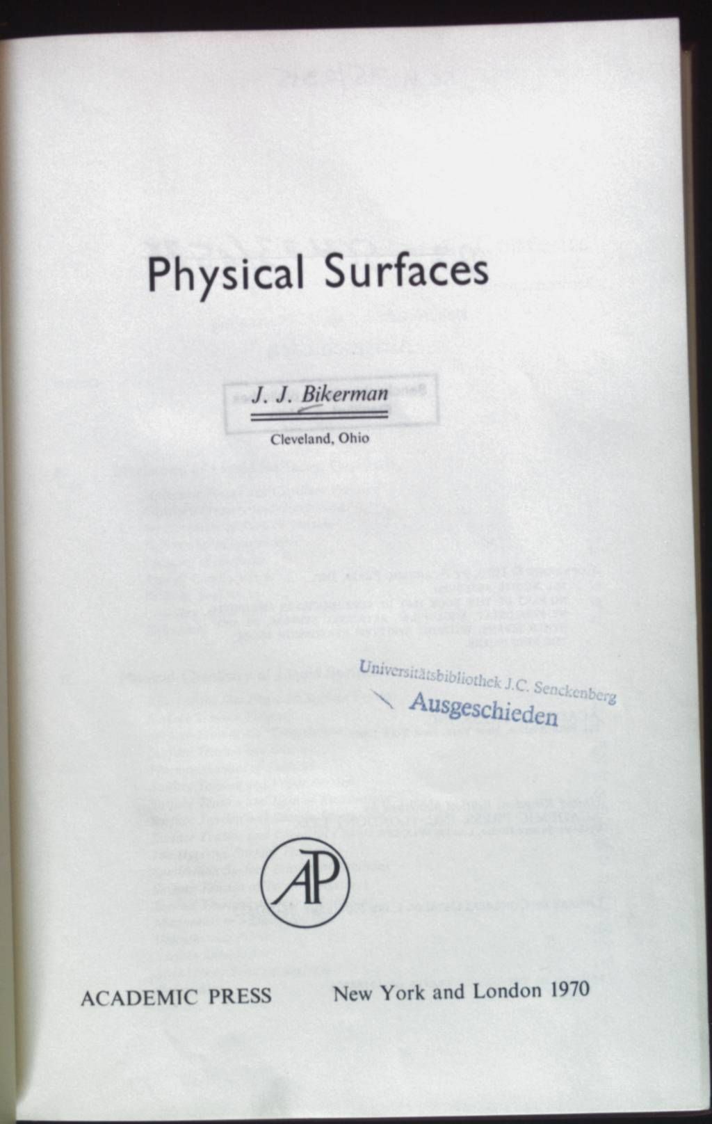 Physical Surfaces