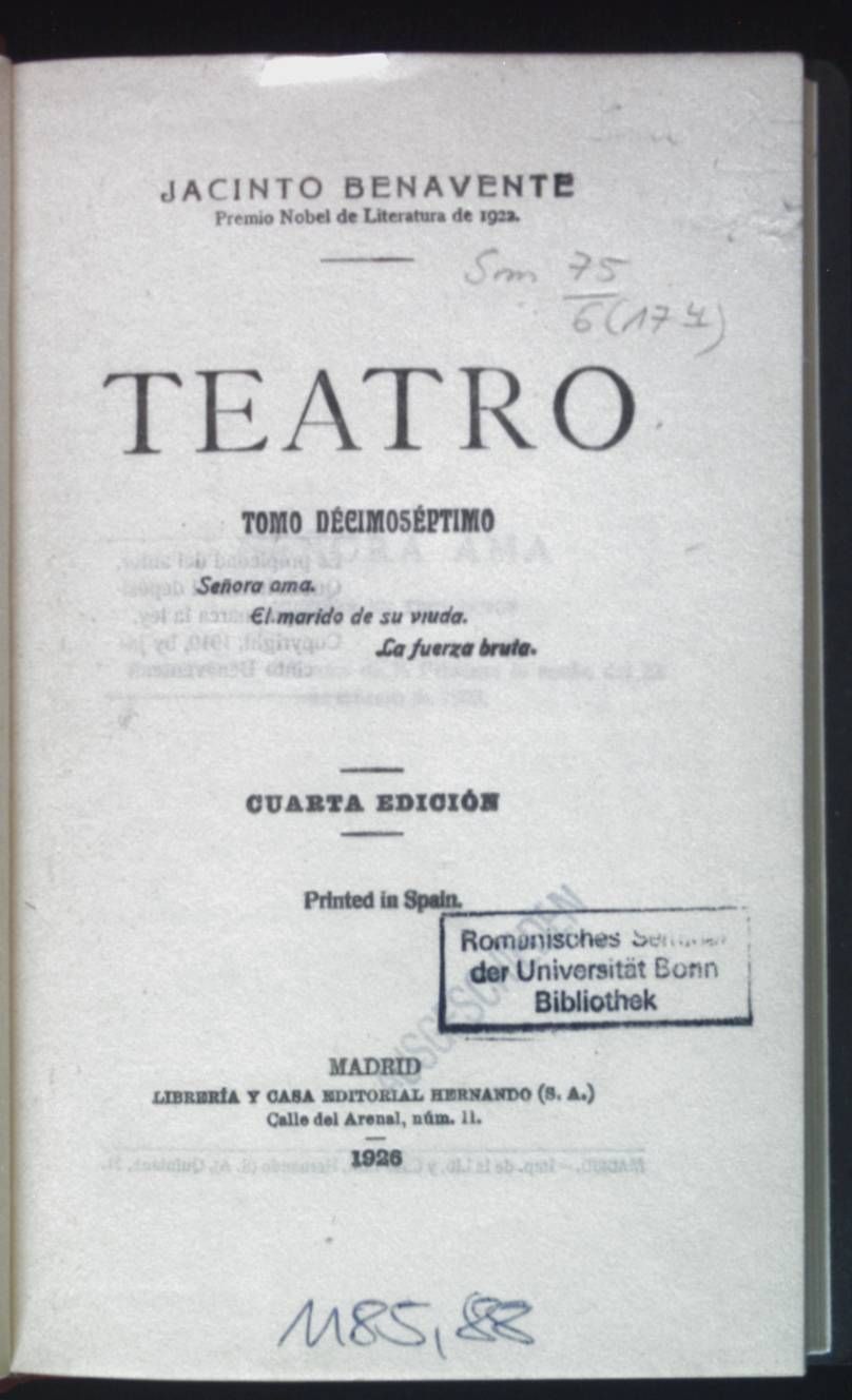 Teatro. Tomo Decimoseptimo