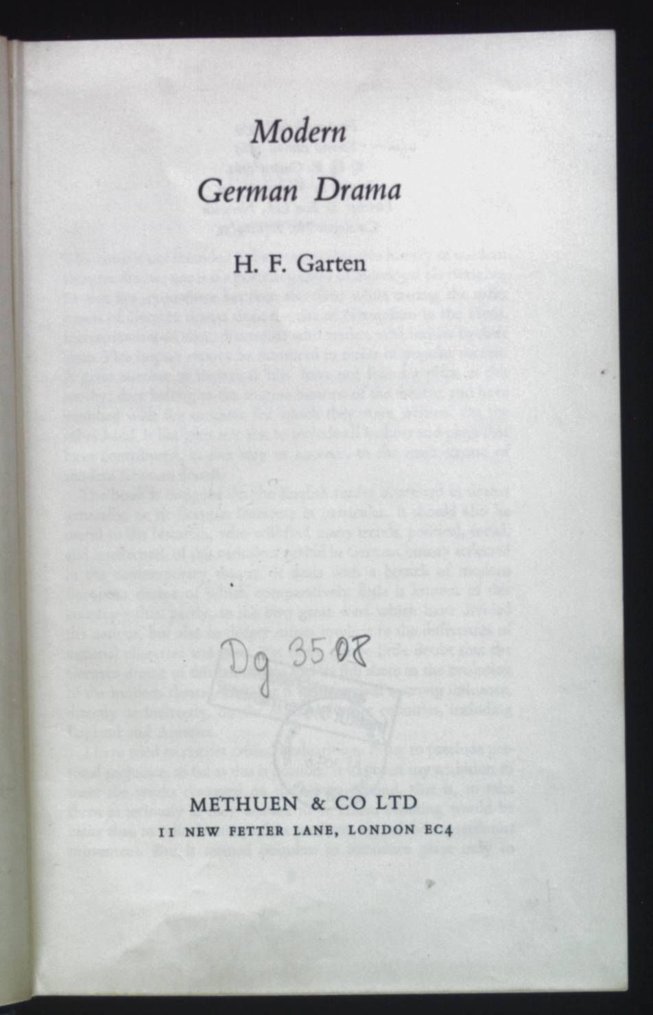 Modern German Drama