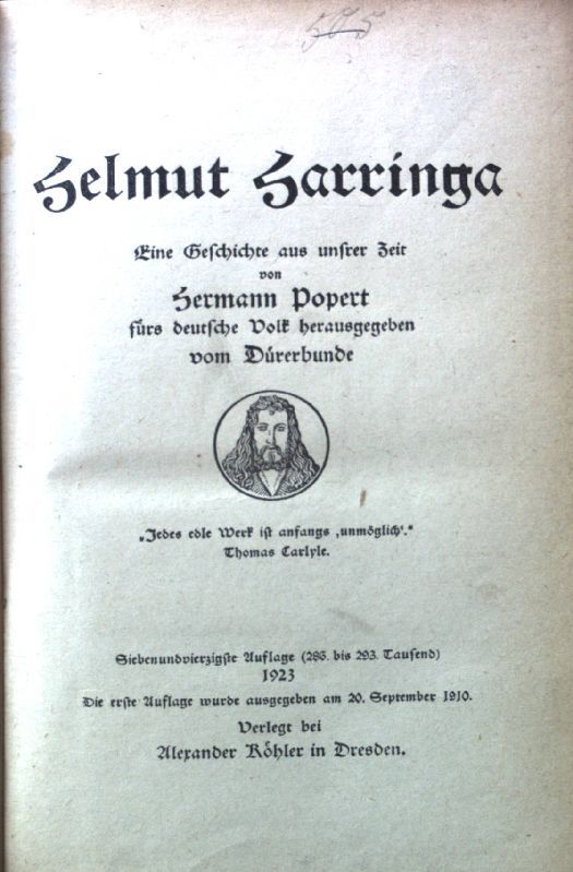 Helmut Harrinya : Eine Geschichte aus unserer Zeit