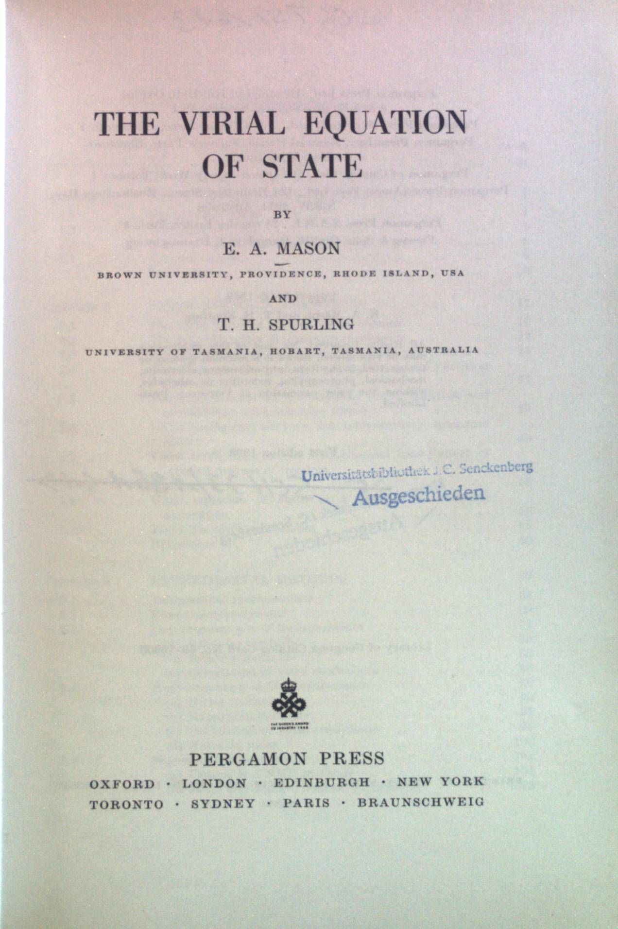 The Virial Equation of State