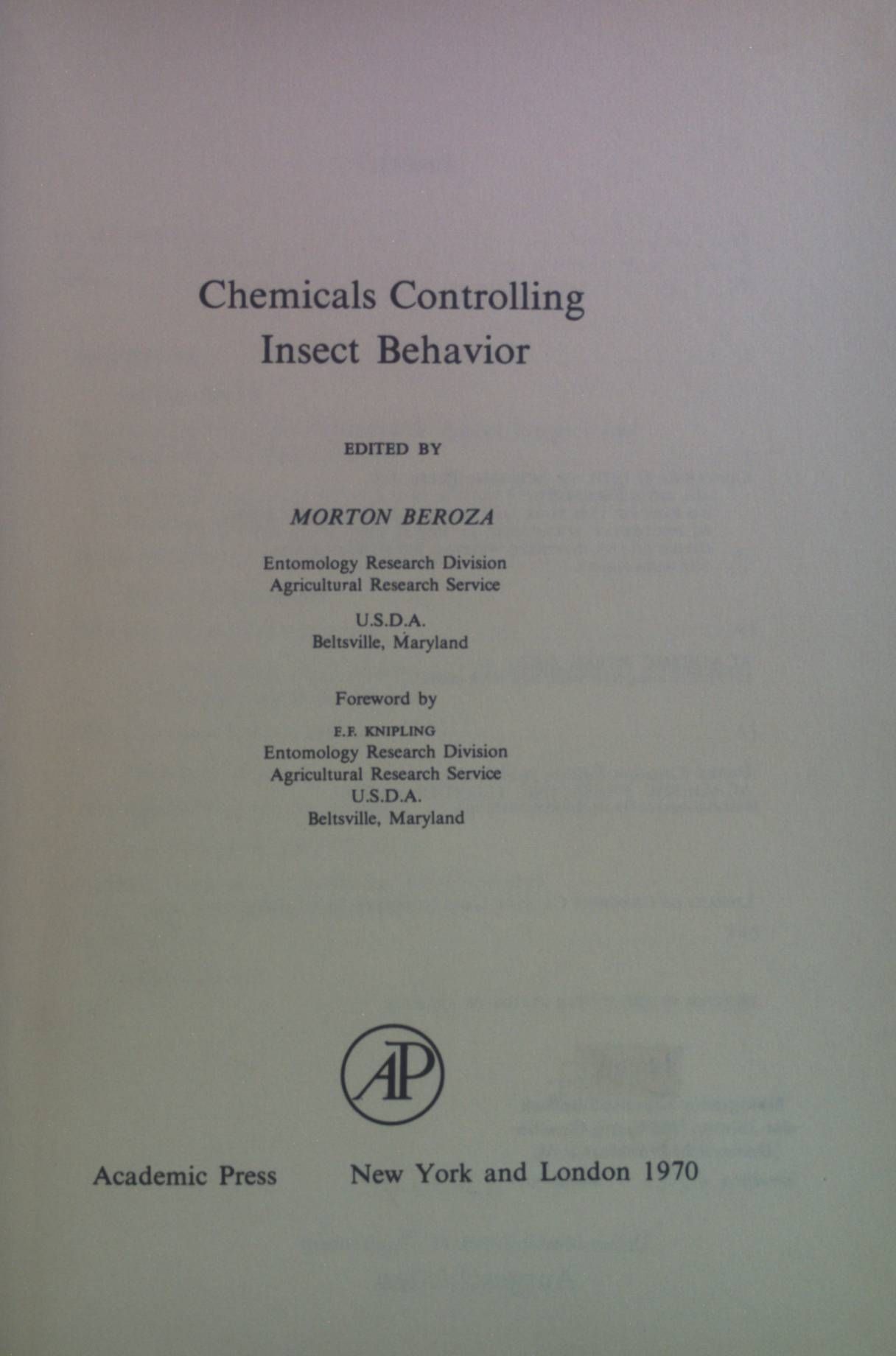 Chemicals Controlling Insect Behavior