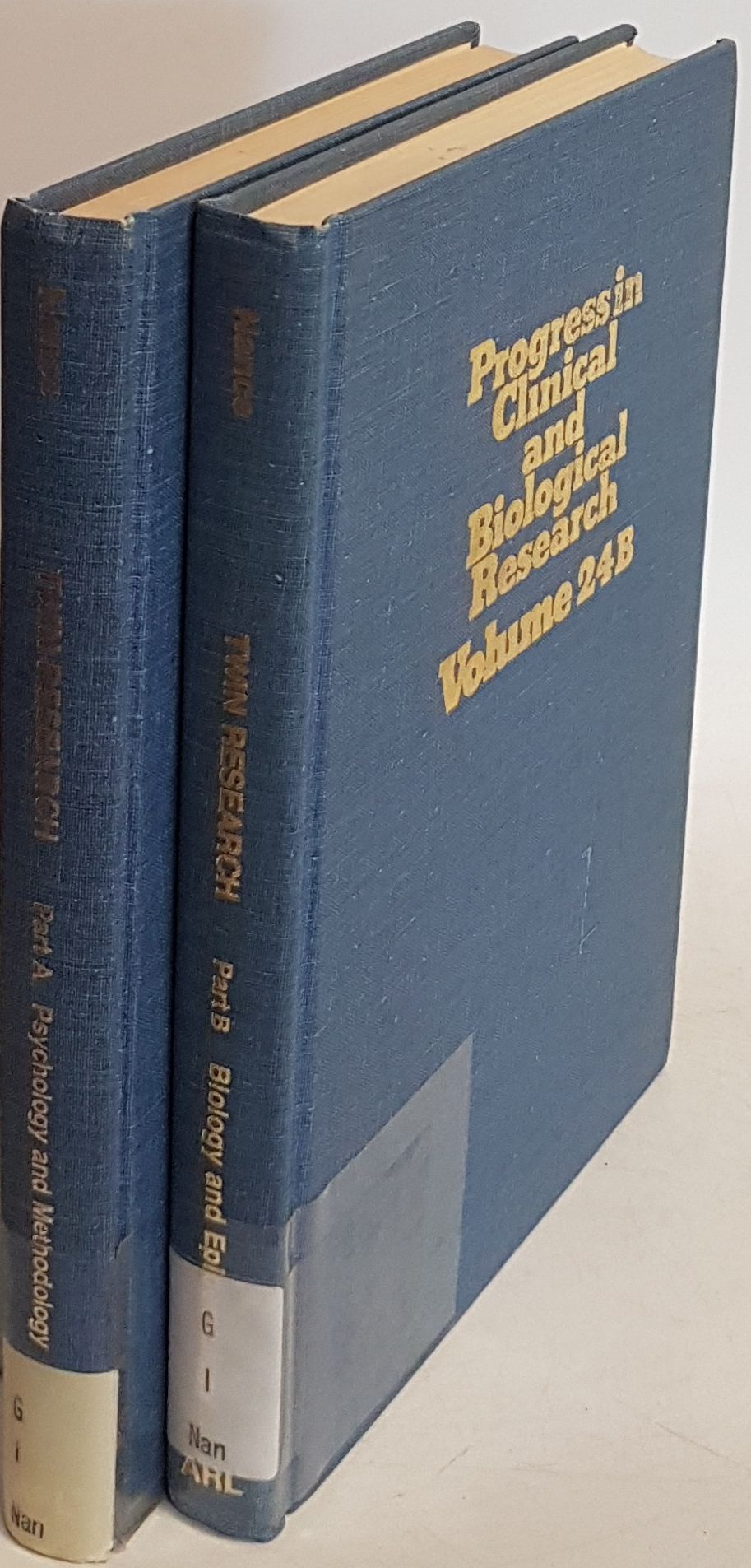 Twin Research: Proceedings of the Second International Congress on Twin Studies August 29 - September 1, 1977 Washington, DC (2 Bände) - Part A: Psychology and Methodology/ Part B: Biology and Epidemiology